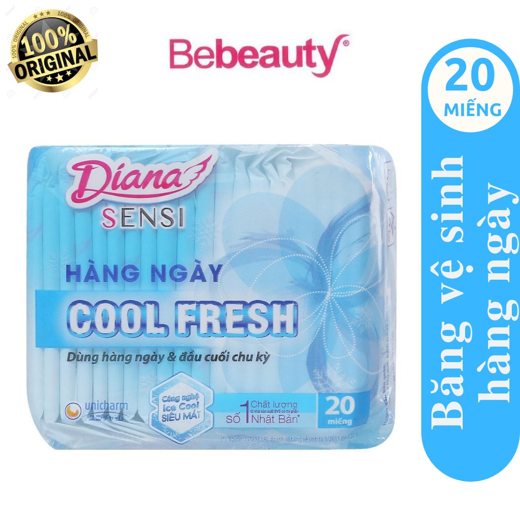 Băng vệ sinh siêu mát lạnh hàng ngày Diana Sensi Cool Fresh (20 miếng/gói) - 2201360