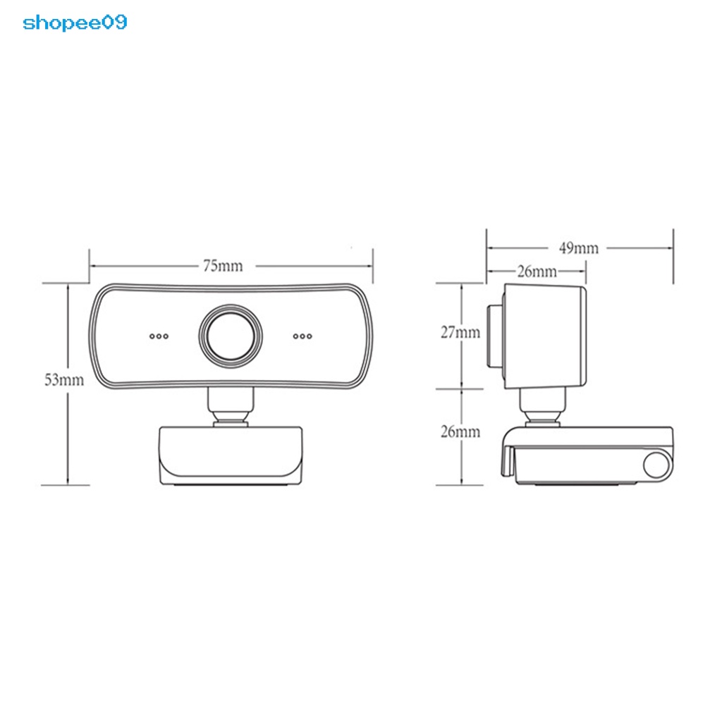 Webcam USB 2K 1080P kỹ thuật số trọng lượng nhẹ có thể điều chỉnh tiện dụng | BigBuy360 - bigbuy360.vn