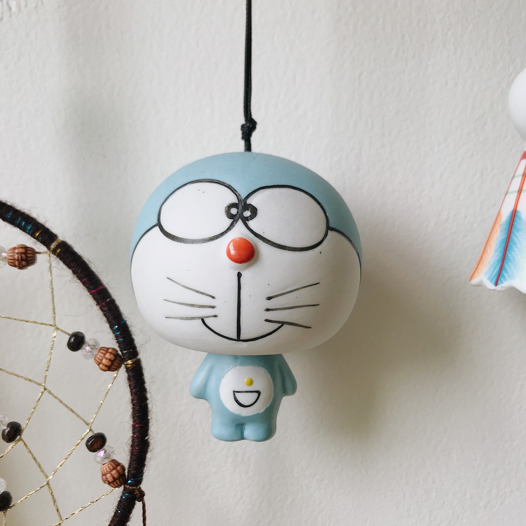 Chuông gió gốm Doremon đầu to