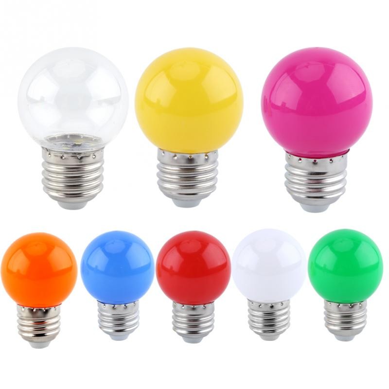 Bóng Đèn Led Tròn 1w E27 Nhiều Màu