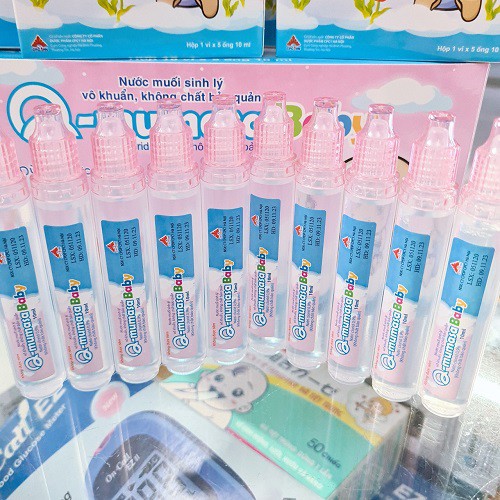 COMBO 10 LỌ Nước muối sinh lý vô khuẩn cho bé Q-mumasa baby 10ml