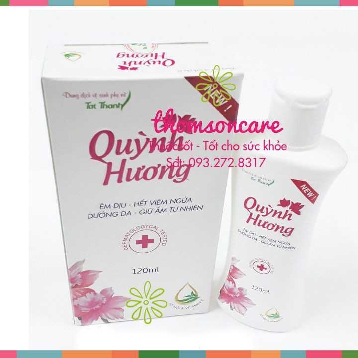 Dung dịch vệ sinh phụ nữ Quỳnh Hương - Nước rửa phụ khoa chai  ddvs 120ml từ tinh chất lô hội