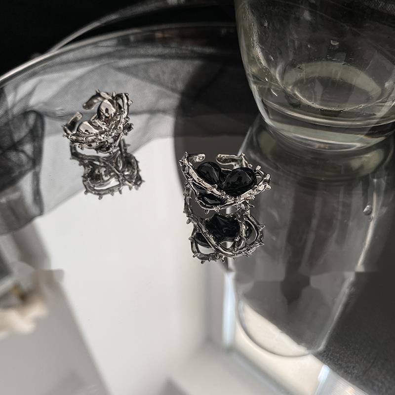 Nhẫn Hở Hình Trái Tim Phong Cách Punk Hip Hop Thời Trang