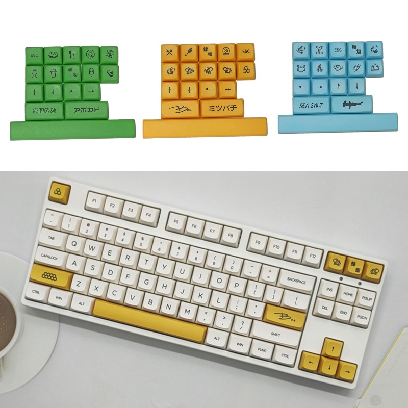 Set 17 Nút Bàn Phím Đầy Đủ Màu Sắc PBT Cho Bàn Phím DIY