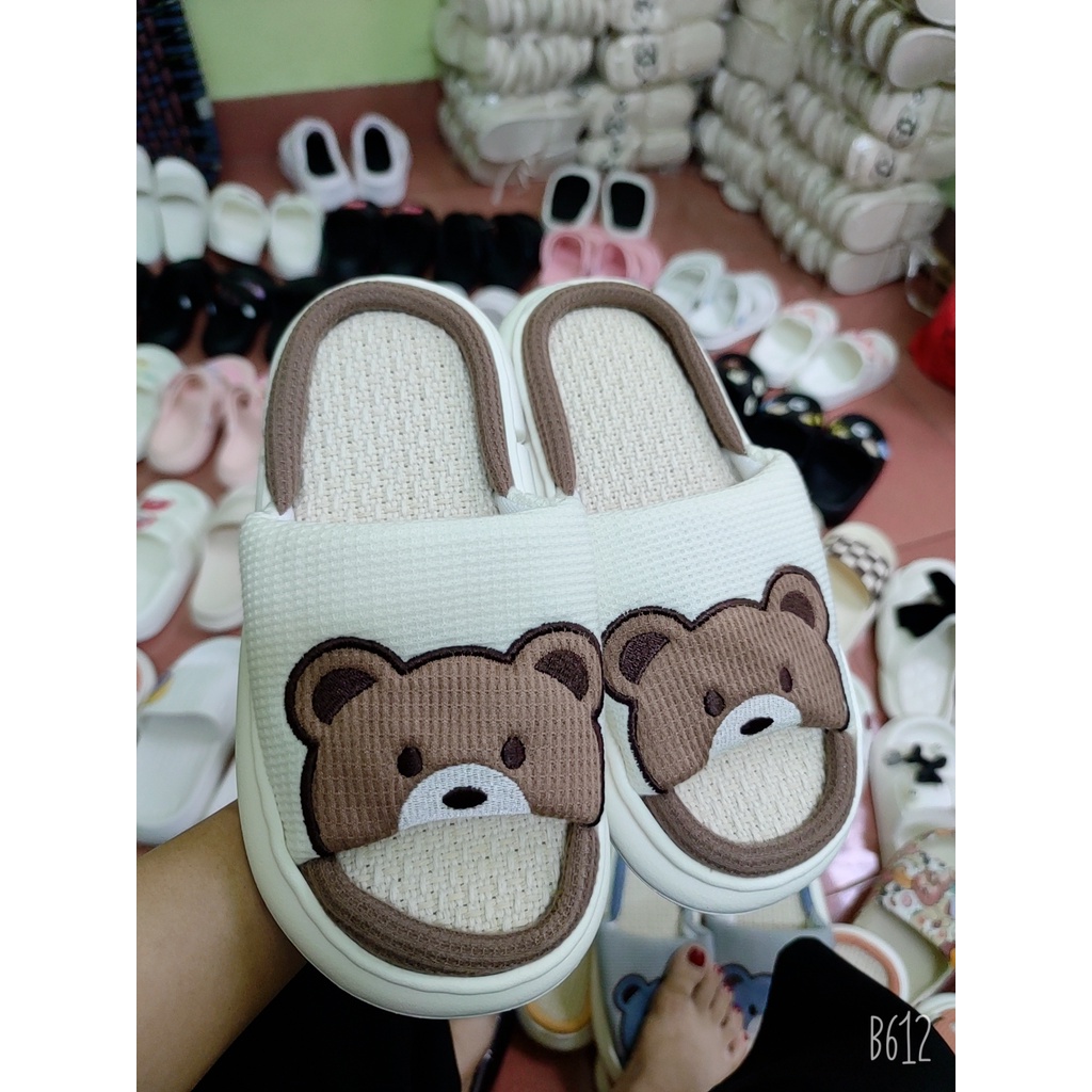 Xả hàng 49k- Dép nữ quai ngang - BEST SHOP - dép NỈ GẤU nam nữ đi chung nhiều màu sắc