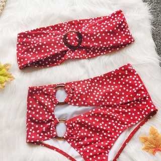 Bikini Có Mút Nâng Ngực Hoạ Tiết Chấm Bi