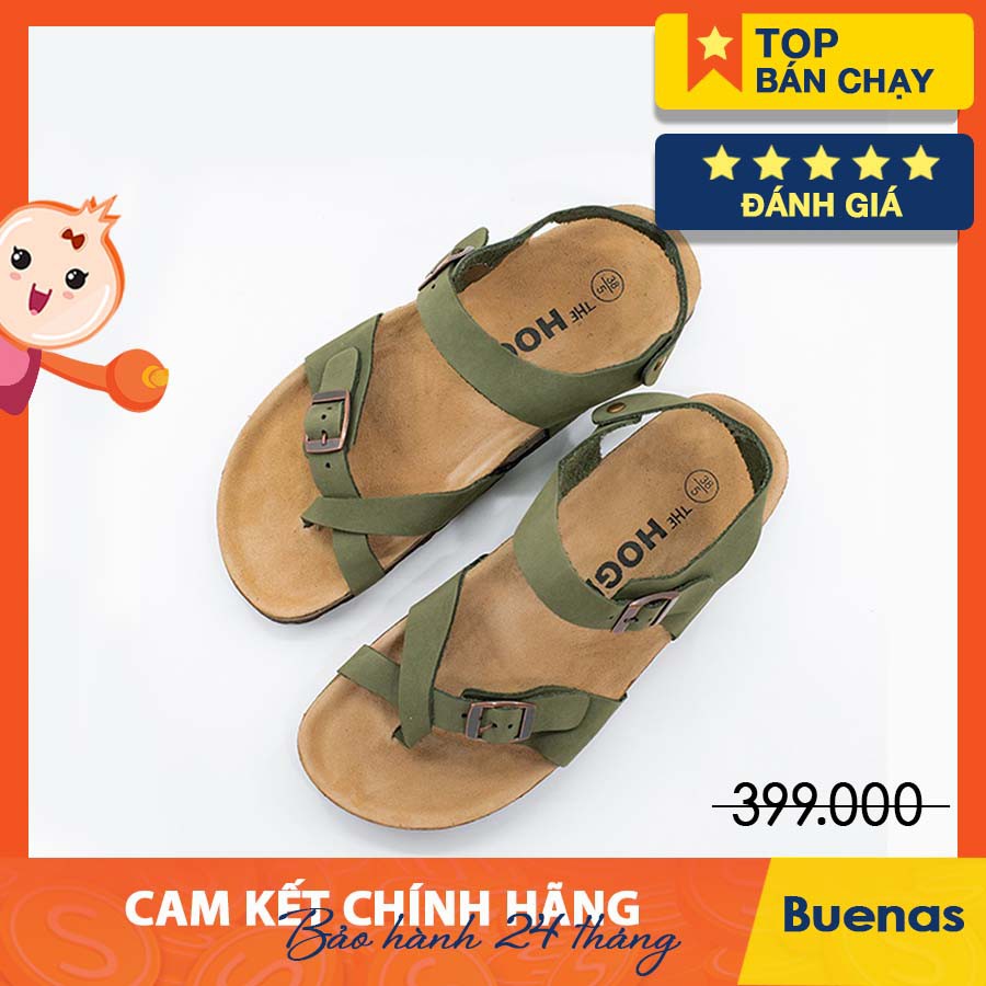 Giày Dép Đế Trấu Da Bò Thật Quai Ngang - Da Nâu [CHÍNH HÃNG - giày dép nam nữ unisex] HG02SDX