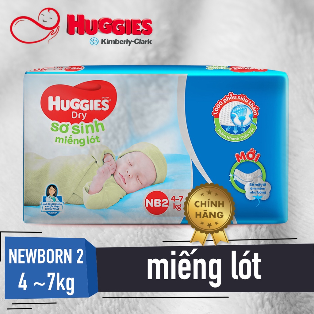 MIẾNG LÓT SƠ SINH Huggies Newborn 2 (NB2-40, NB2-60)