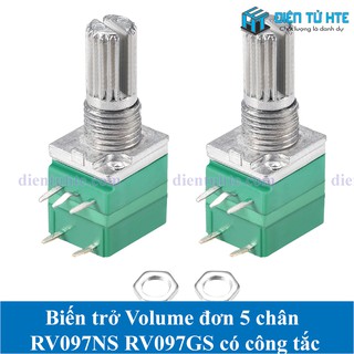 Biến trở Volume đơn 5 chân RK097NS RV097NS có công tắc