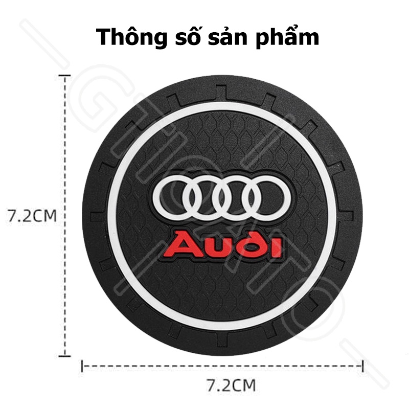 GTIOATO Miếng Lót Cốc Xe Ô Tô Lót Ly Xe Ô Tô Chống Trượt Miếng Lót Ly Xe Ô Tô Trang Trí NộI ThấT Ô Tô Cho Audi Q3 Q2 S5 Q5 S4 R8 RS3 A7 A8 A4 Q7 TT Q8 A6 RS4 RS5 A3 A8L RS7 A1 A5 RS6 ETron E-Tron