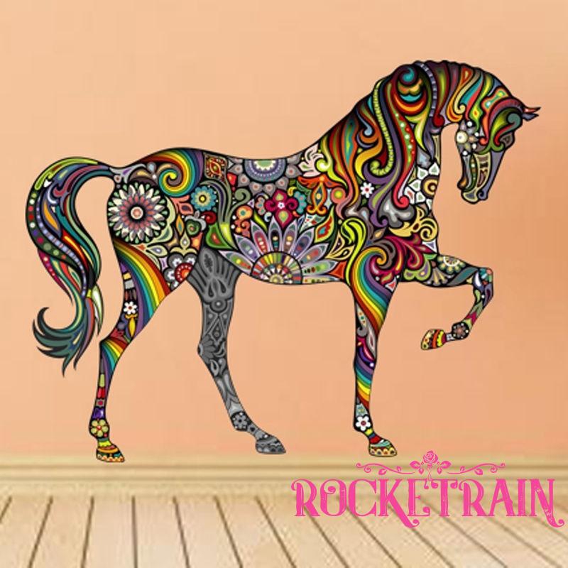 Giấy dán tường họa tiết chú ngựa phong cách vintage