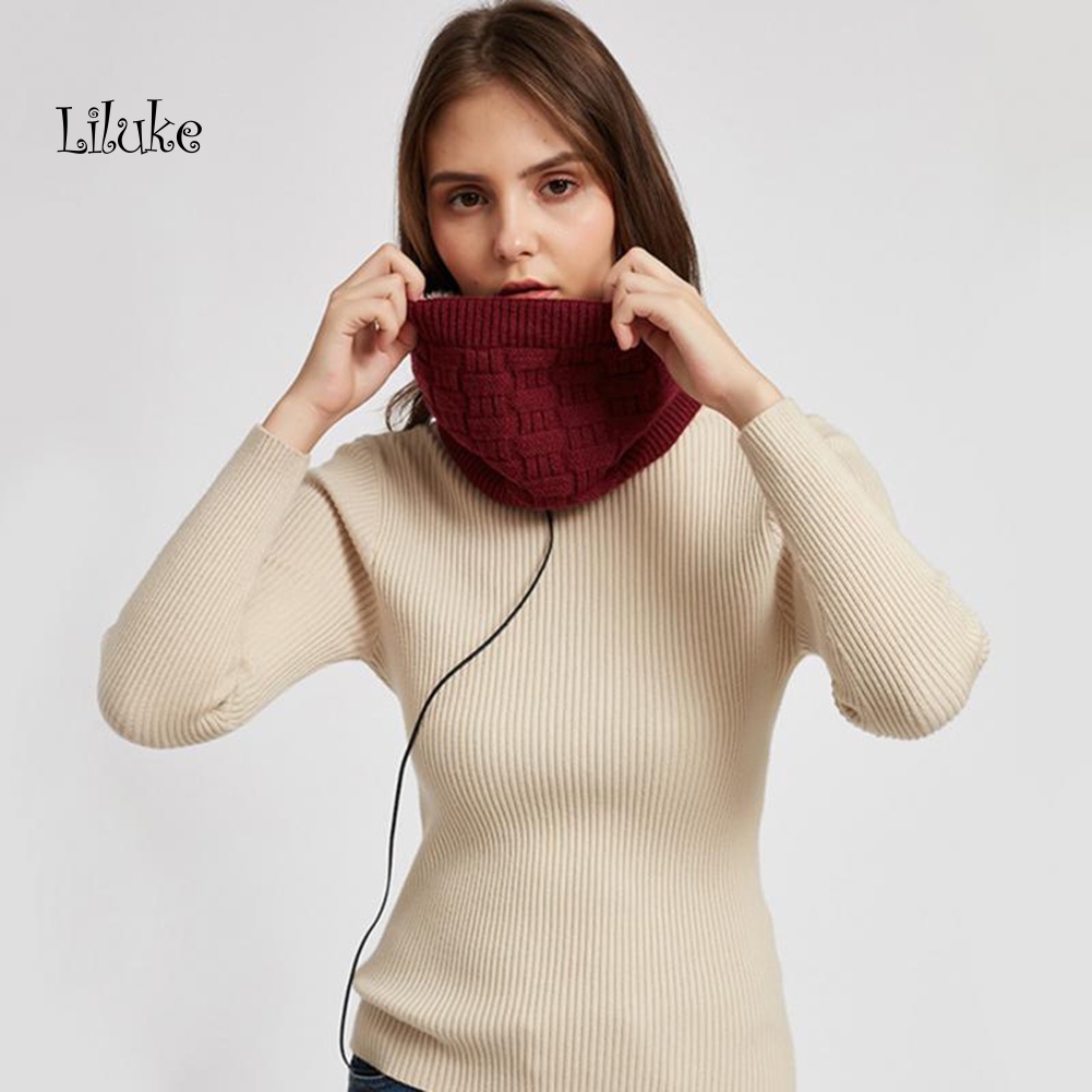 Khăn Choàng Cổ Sưởi Ấm Mềm Mại Sạc USB Tiện Dụng