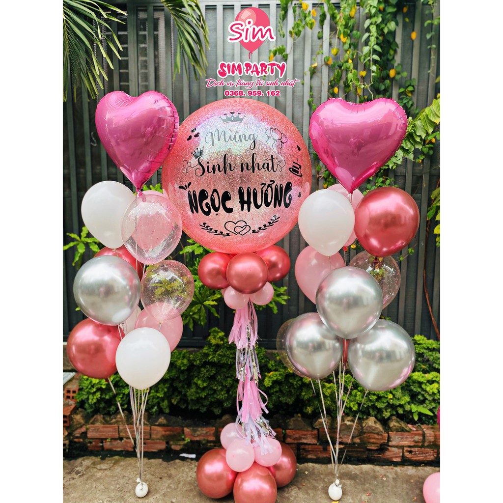 Bóng jumbo dán chữ cỡ đại 90cm in theo yêu cầu