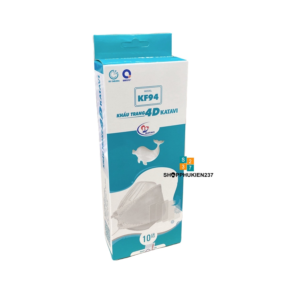 Khẩu Trang KF94 Katavi 4D Cao Cấp 4 Lớp Hộp 10 Cái