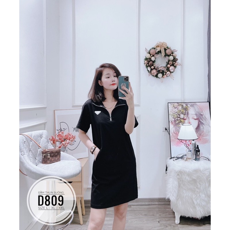 Bigsize Đầm thun suông D809