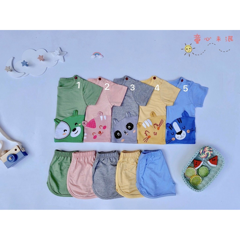 Bộ quần áo [CHẤT ĐẸP] hình thú cực cute cho bé