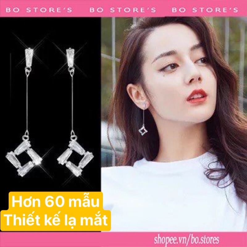 Bông Tai Khuyên Tai Trang Sức Bạc Kiểu Dáng Hàn Quốc