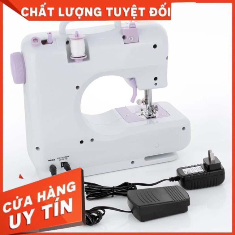 { TOP BÁN CHẠY } Máy May Mini Gia Đình FHSM505 12 Kiểu May, Có hỗ trợ  Vắt Sổ BẰNG KIỂU MAY ZIC ZẮC - Bảo hành 1 ĐỔI 1