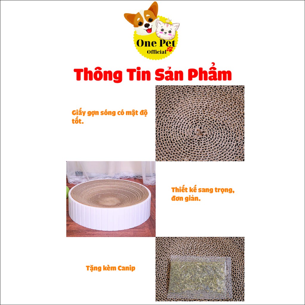 [Mã PET50K giảm Giảm 10% - Tối đa 50K đơn từ 250K] Lõi thay thế tặng kèm Canip cho Bàn cào móng có ổ - One Pet Shop