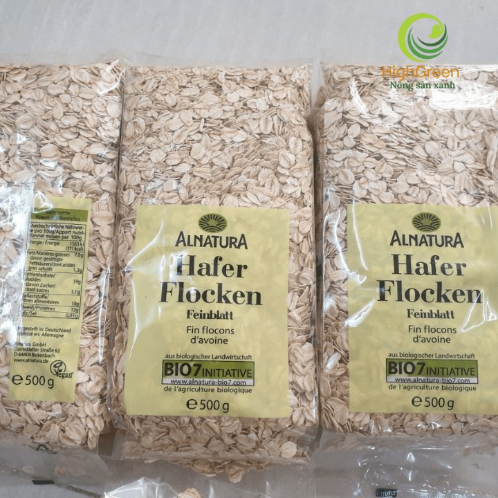 Yến mạch nguyên cám 1 kg - Yến mạch cán dẹp Hafer Flocken Hoàn toàn tự nhiên