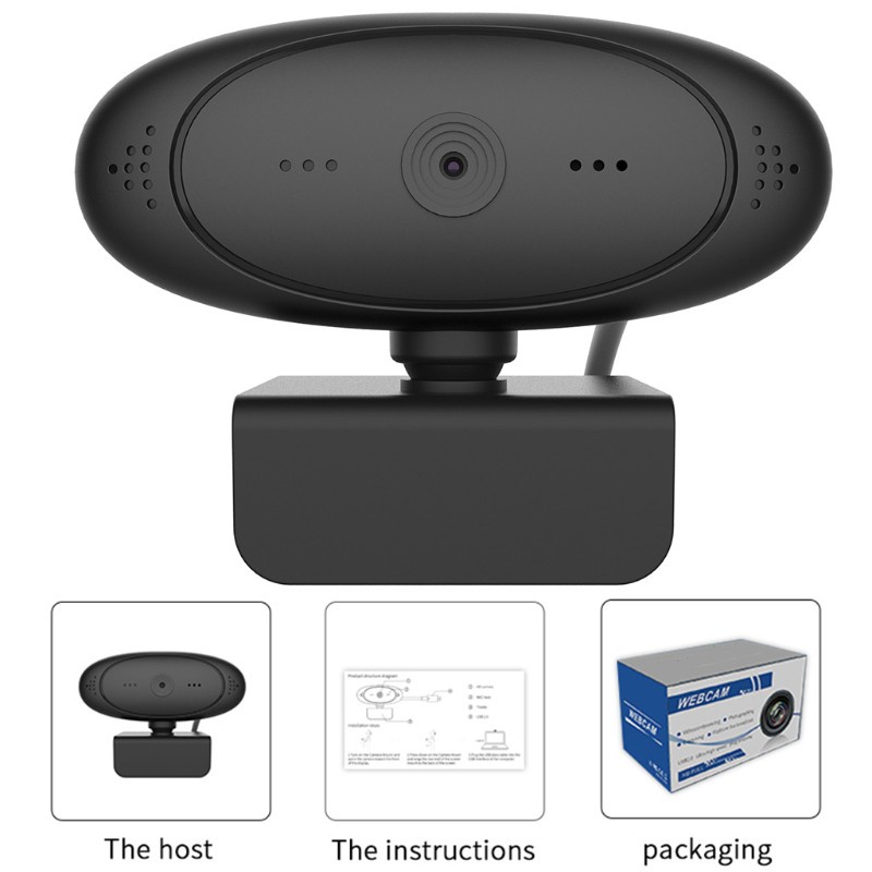 Webcam 1080p-hd Mini Có Thể Xoay Kèm Mic Cho Máy Tính Để Bàn