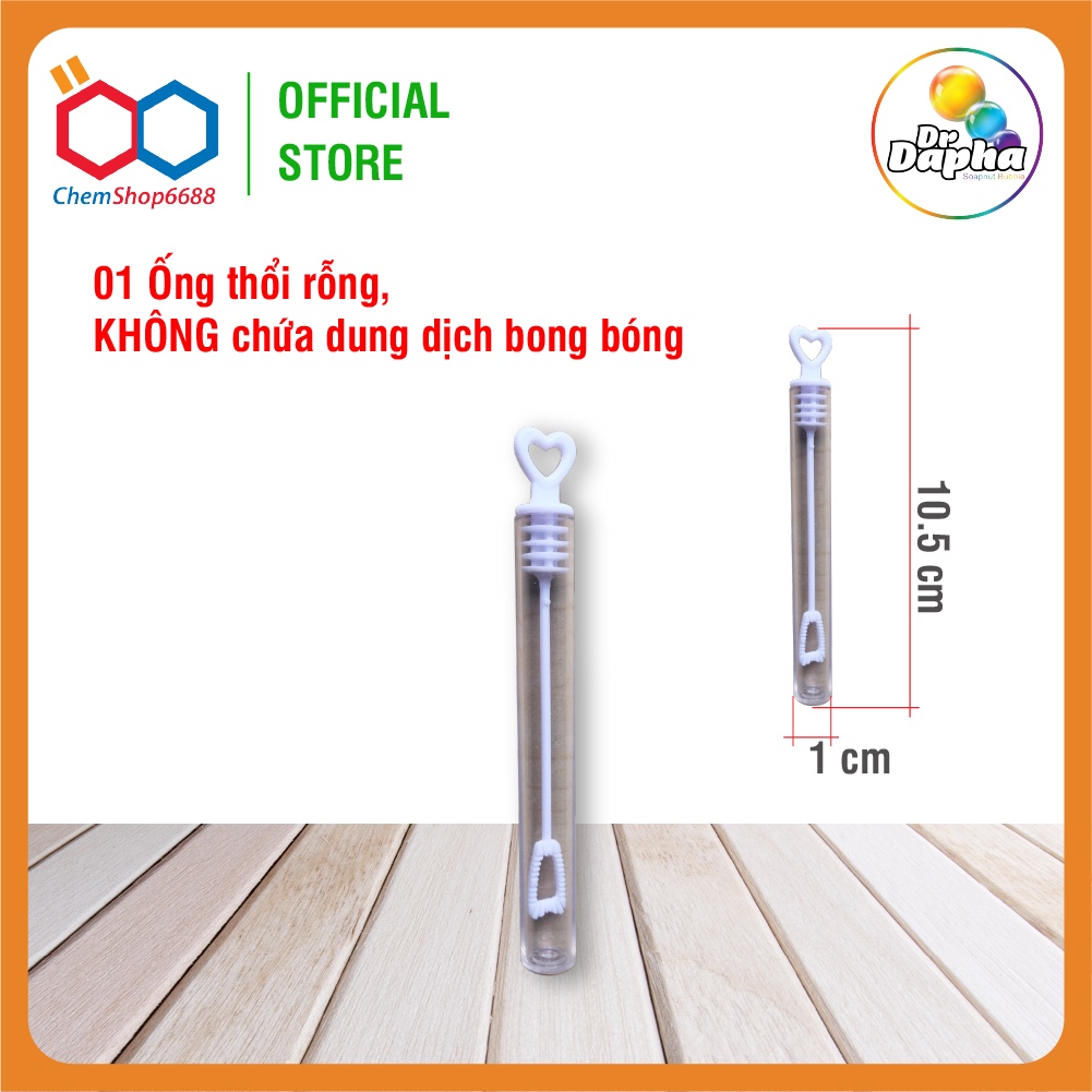 01 Que thổi bong bóng xà phòng rỗng, loại mini