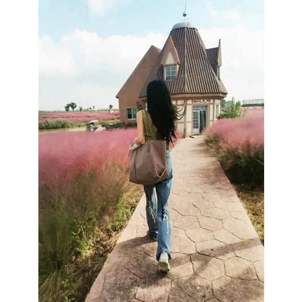 Quần Jeans denim trơn buộc dây 🍡