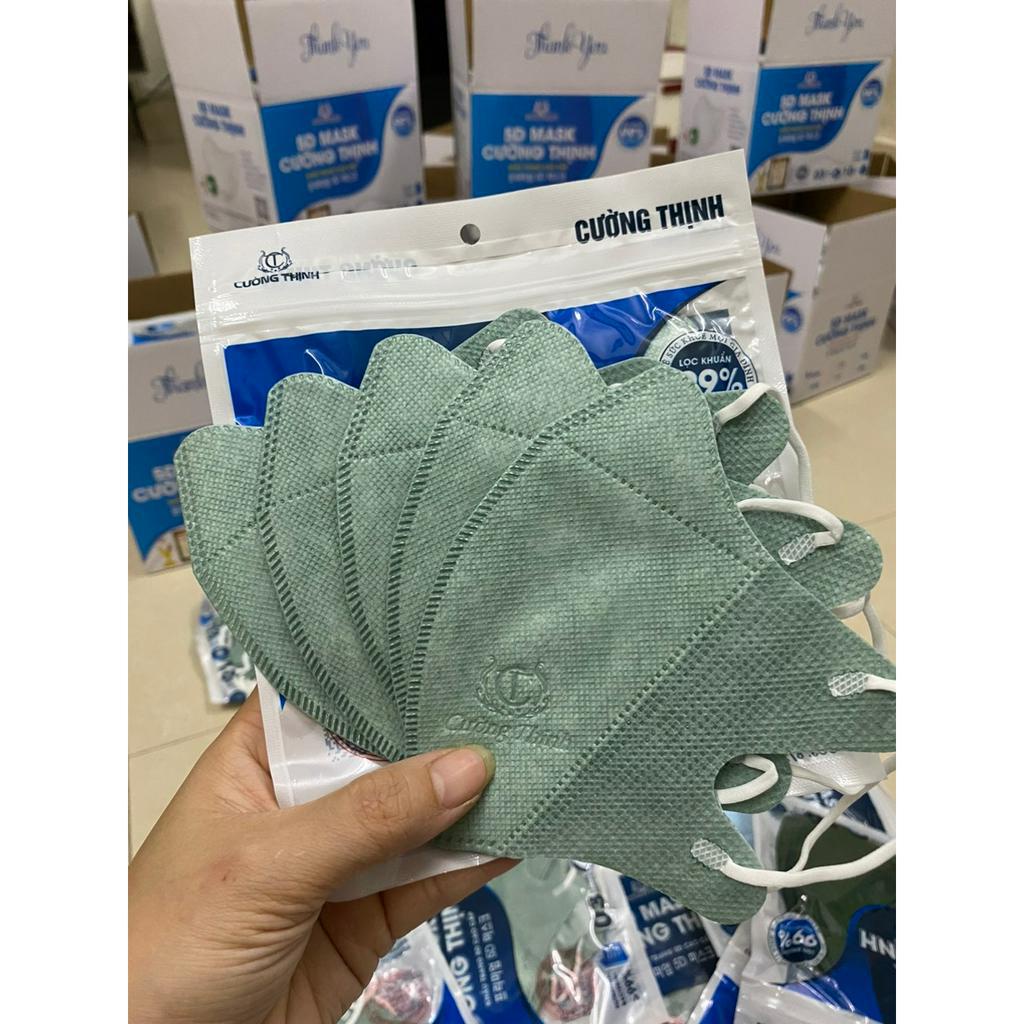 Thùng 100 chiếc khẩu trang 5D Cường Thịnh - Hàng chính hãng siêu đẹp