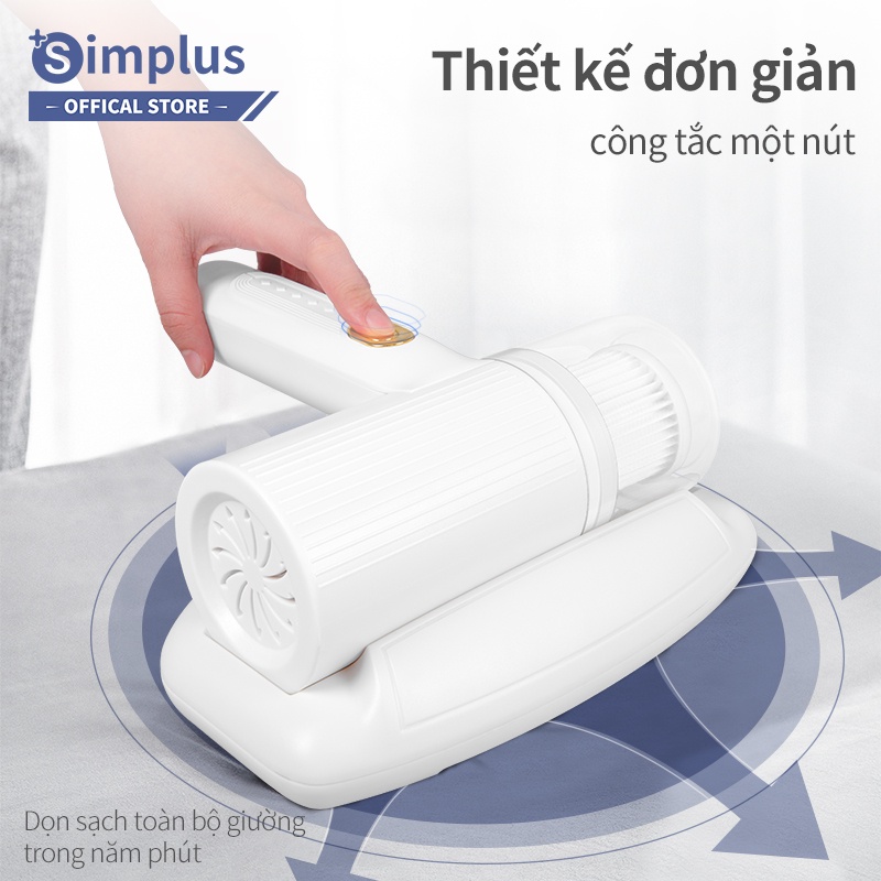 Thiết bị loại bỏ mạt bụi không dây Simplus dùng để hút bụi giường hộ gia đình để loại bỏ mùi hôi và sạc thông minh