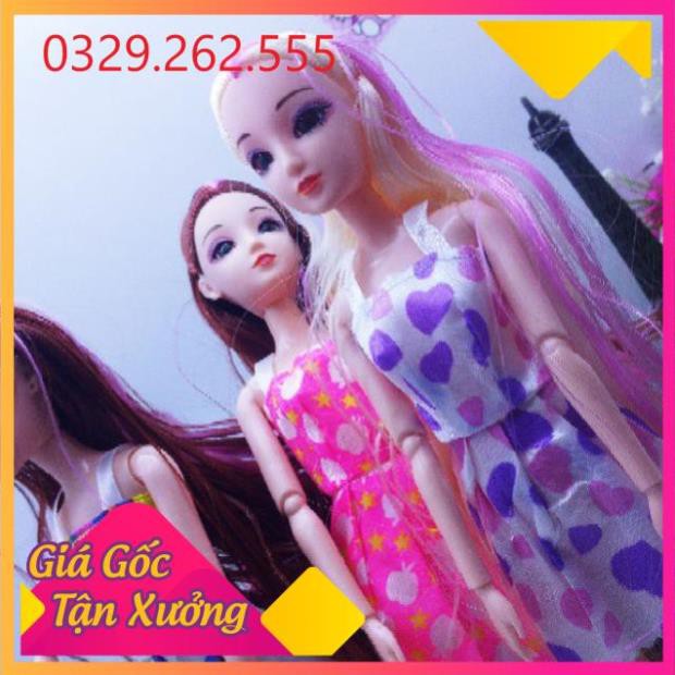 (Sale Khủng) Búp bê mắt ngọc nhiều khớp tóc dài dễ thương loại to khoảng 30cm