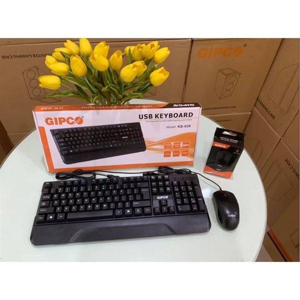 Bộ phím chuột văn phòng có dây Gipco Zornwee Golden Field Newmen hàng chính hãng giá rẻ bảo hành 6 tháng APELE