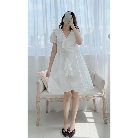 Váy cổ bèo nữ tính điệu đà (Ảnh Thật) | BigBuy360 - bigbuy360.vn