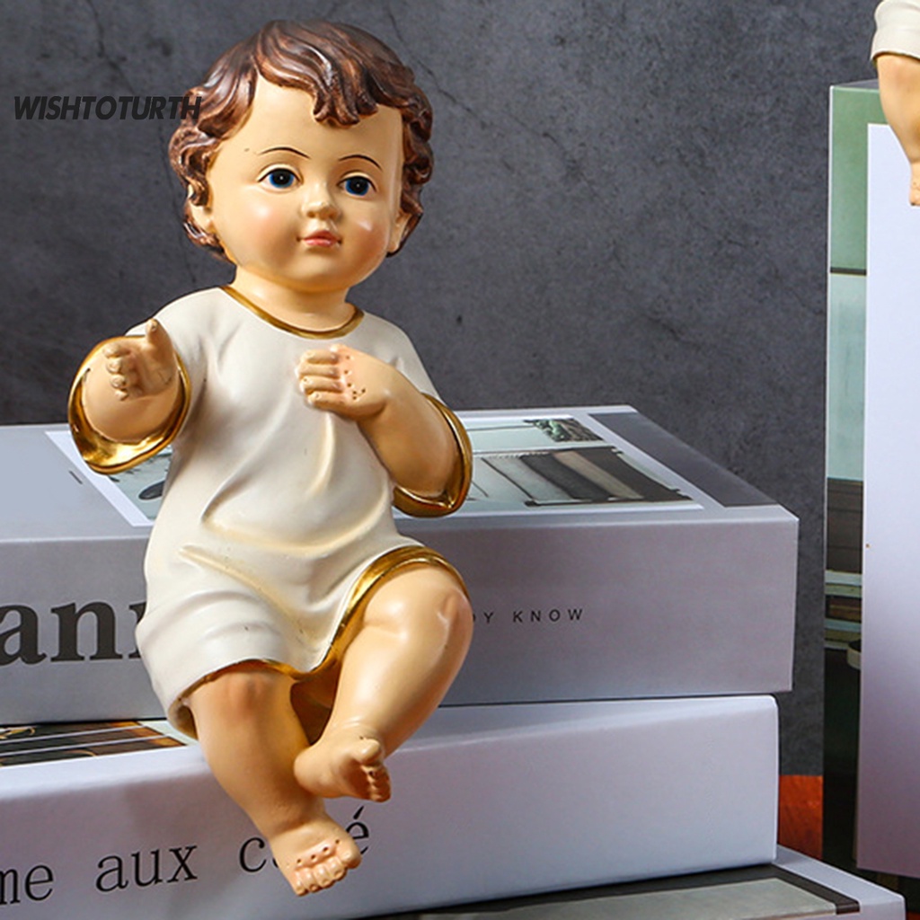 Bức Tượng Nhỏ Để Bàn Trang Trí Giáng Sinh Bằng Nhựa resin Hoạt Động Thiên Nhiên