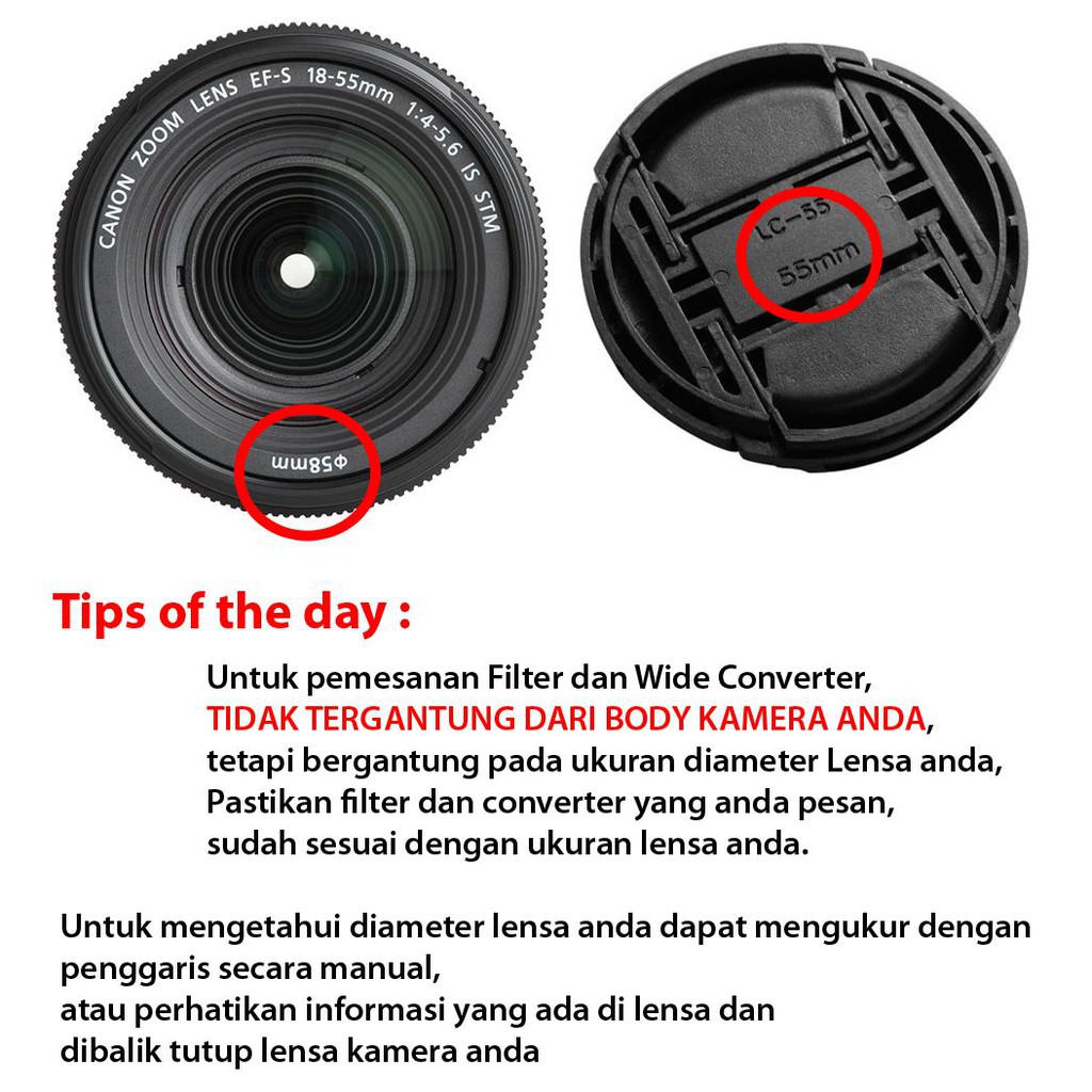 Ống Kính Góc Rộng 55mm Cho Nikon, Sony