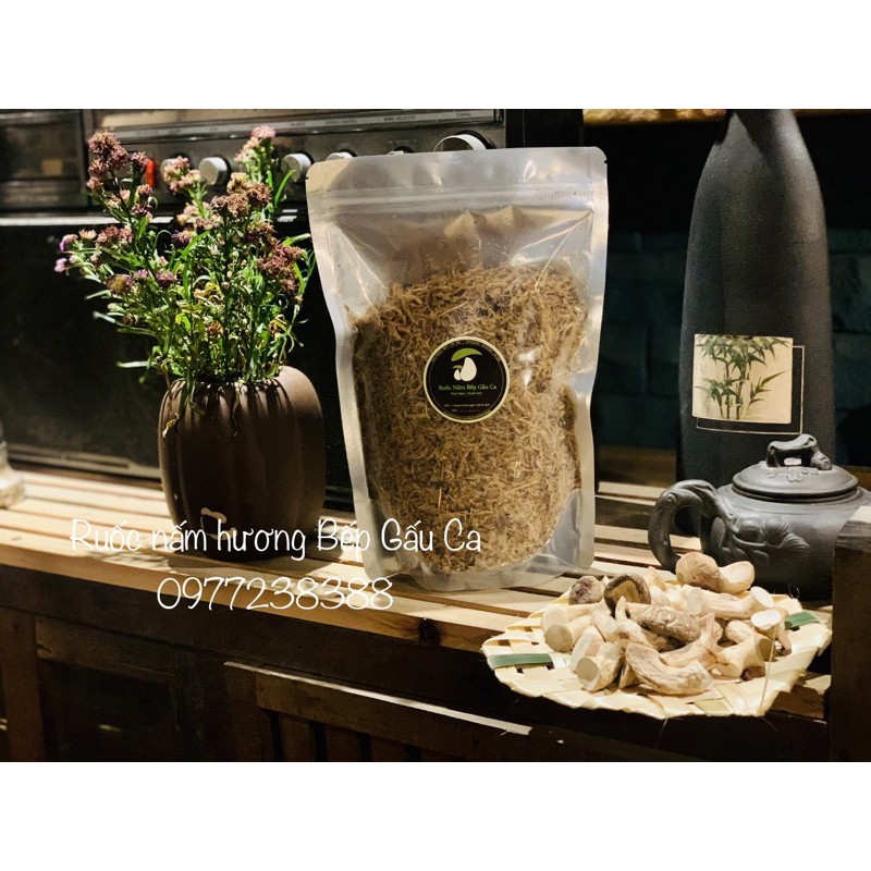 500g Ruốc nấm hương bếp Gấu Ca chuẩn chân nấm Việt siêu sạch, siêu ngon, chà bông nấm, món ngon thuần chay, nấm ruốc