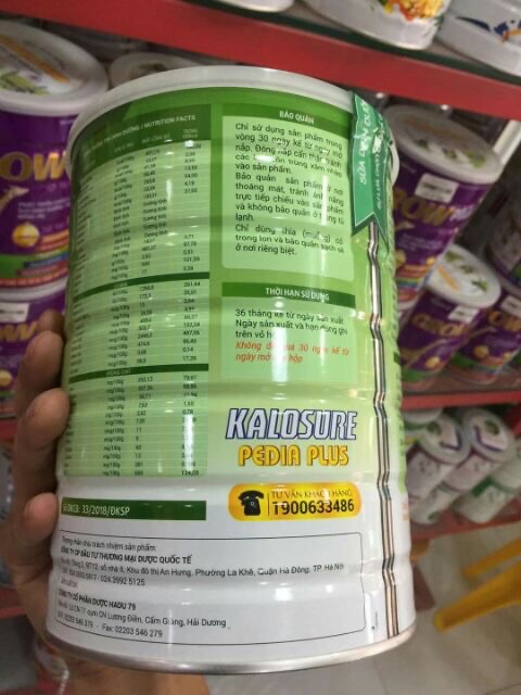 SỮA KALOSURE PEDIA PLUS 900G