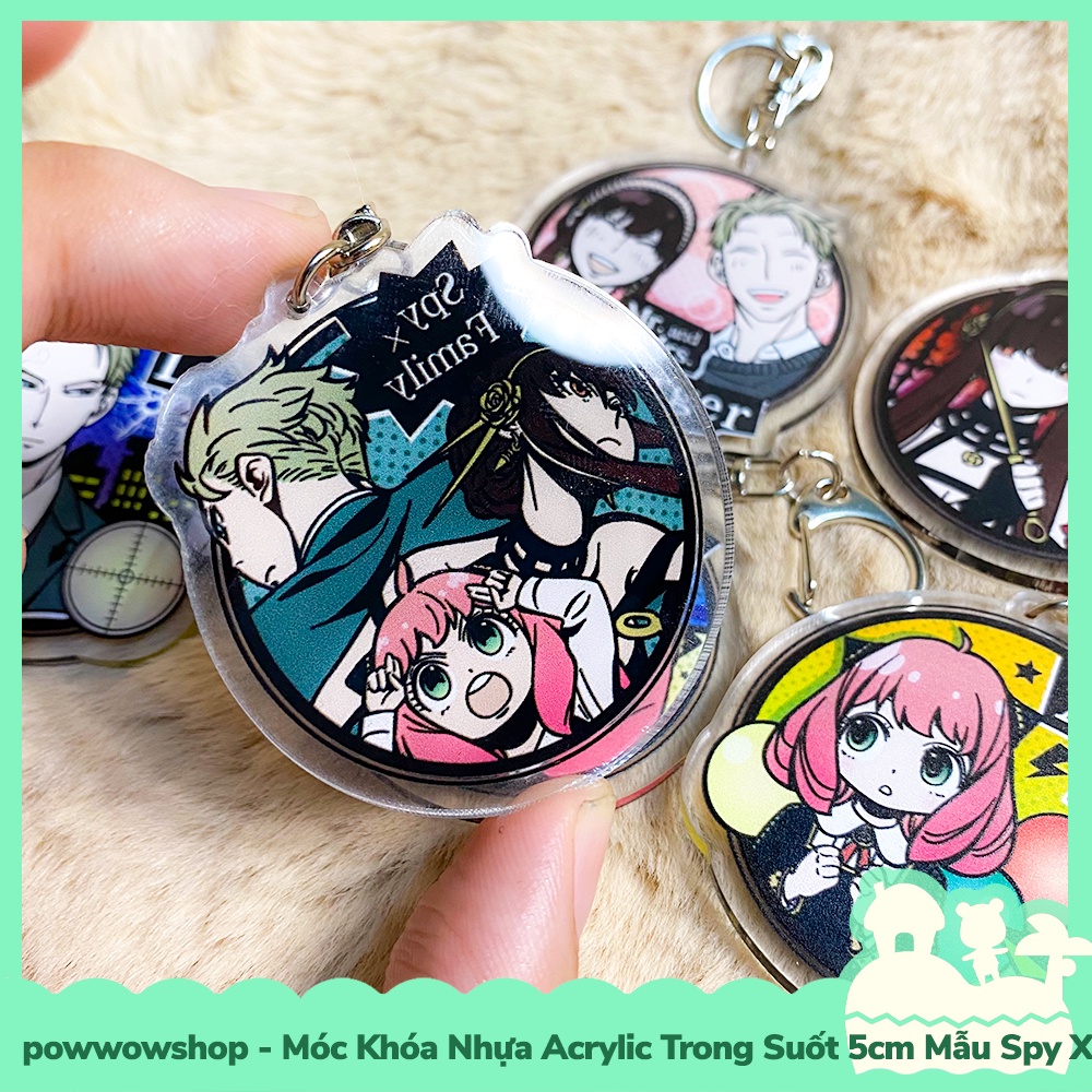 [Sẵn VN - Hỏa Tốc] Móc Khóa Nhựa Acrylic 5cm Trong Suốt Phong Cach Anime Manga Sp X Family