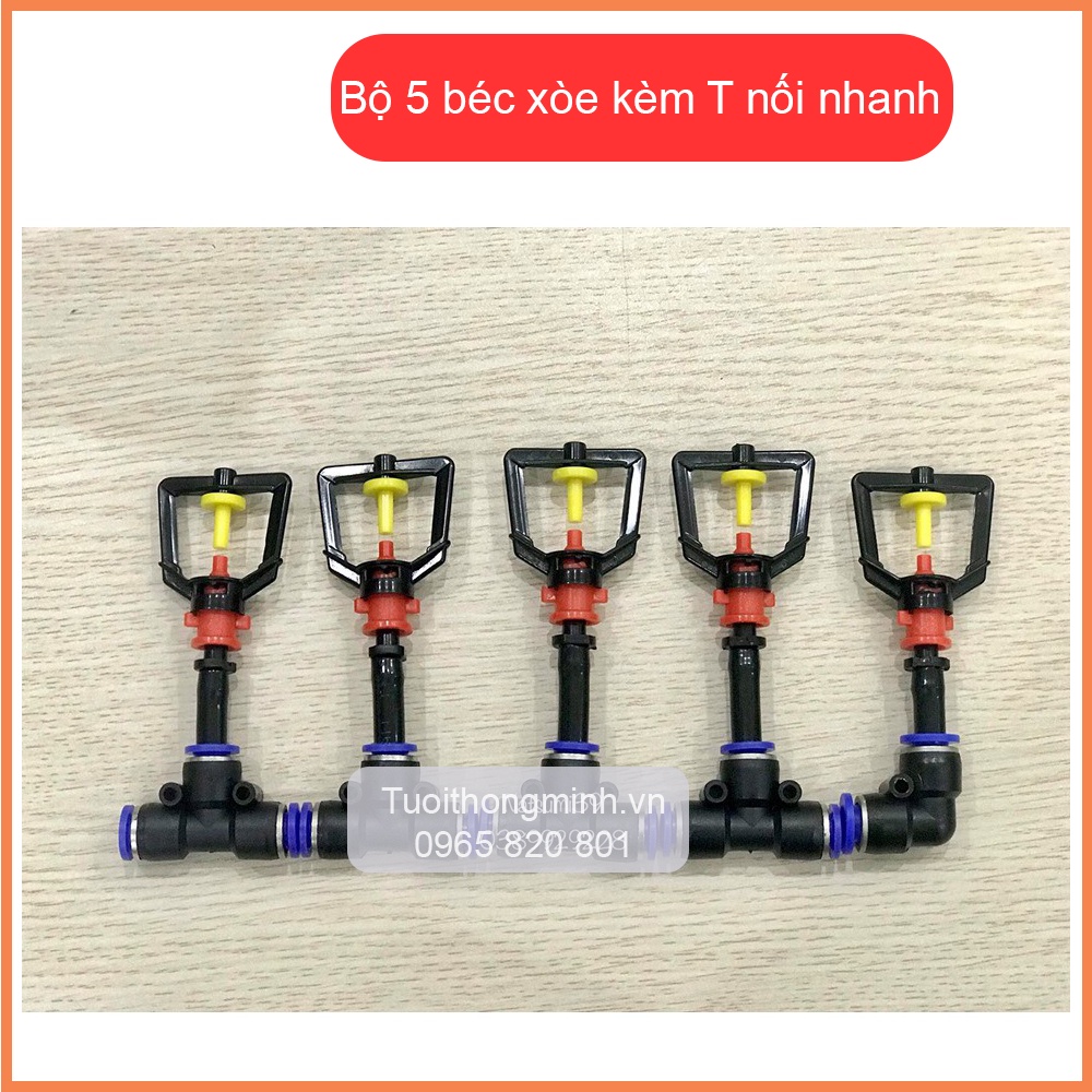 Bộ 5 béc phun mưa nhỏ kèm T 8 và béc cuối