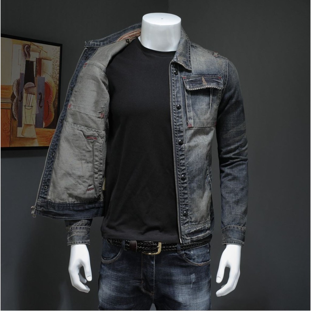 Áo khoác Jean - Biker Jacket Jean Mẫu Mới 2020