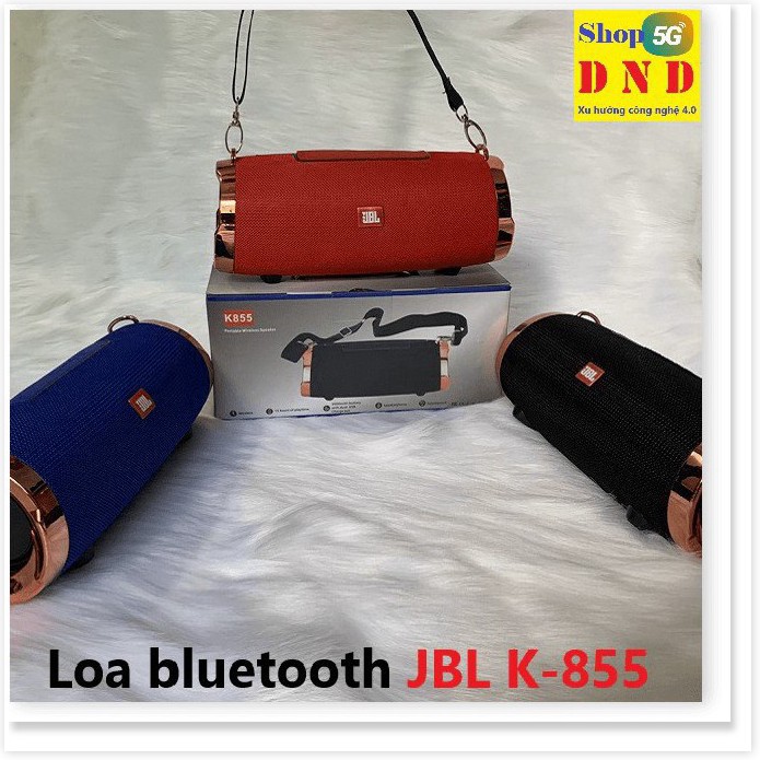 Loa bluetooth JBL K-855 Có dây đeo thời trang, có khay để điện thoại, loa nghe lớn hay.