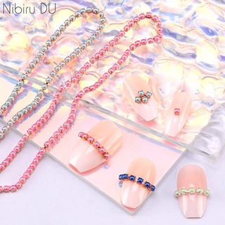 Phụ Kiện Trang Trí Móng Tay Nghệ Thuật Bằng Kim Loại Đính Đá Và Ngọc Trai Sang Trọng DIY