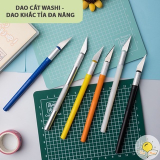 Dao cắt Washi tape, dao điêu khắc gọt mô hình kèm 8 lưỡi dự phòng Tuệ Minh