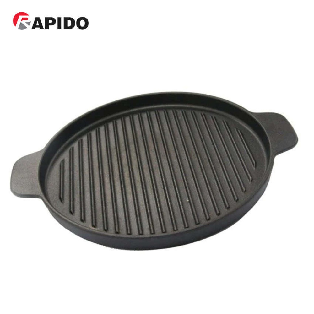 Chảo Gang Nướng Bếp Từ Rapido 24cm, 26cm Chống Dính Dùng Được Cho Các Loại Bếp Điện