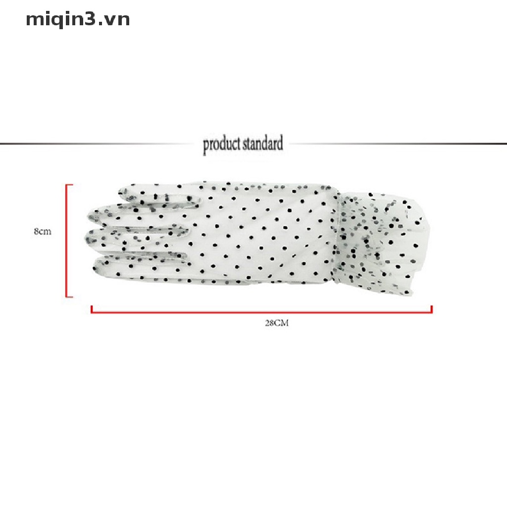 Bộ 3 đôi găng tay vải tuyn phối ren dáng ngắn co giãn thời trang mùa hè thu cho nữ | BigBuy360 - bigbuy360.vn