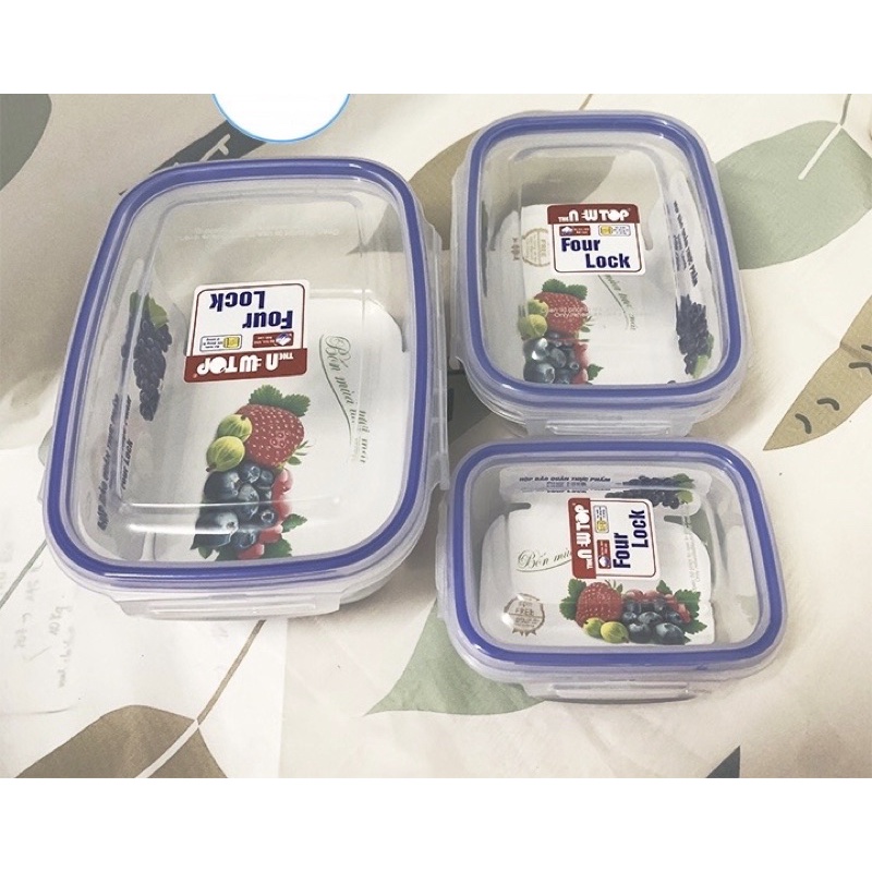 BỘ3 HỘP LƯU TRỮ ĐỒ ĐÔNG LẠNH-HỘP NHỰA ĐỰNG THỰC PHẨM