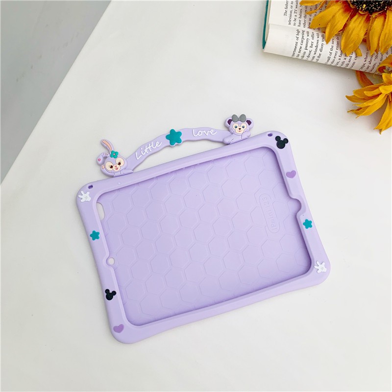 Ốp Lưng Silicone Mềm Có Tay Cầm Cho Ipad 7.9 "9.7" 10.2 "10.5" 10.9 "11" Mini 1 2 3 4 5 / Air 1 / Air 2 / Pro 9.7 / 5th 6th 2017 2018 / 7th 8th Gen 2019 2020