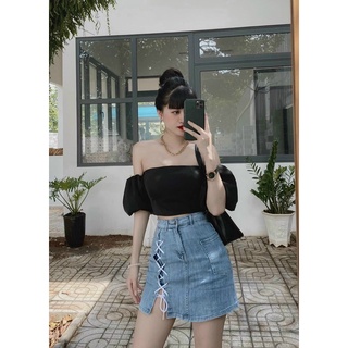ÁO CROPTOP BẸT VAI (KÈM VIDEO HÌNH THẬT)