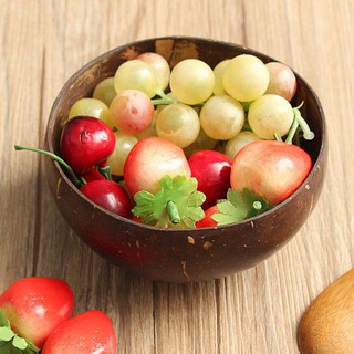 Combo 3 Gáo dừa tự nhiên đựng đồ ăn