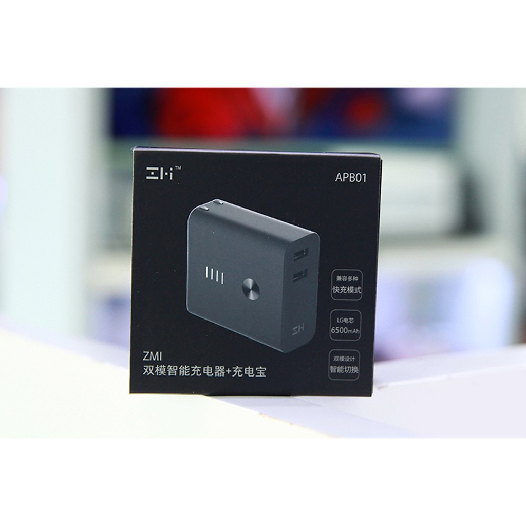 Củ Sạc Nhanh ZMI APB03 50W Kiêm Pin Dự Phòng 6700mAh, Kèm Cáp 2 Đầu Type C Dài 1m