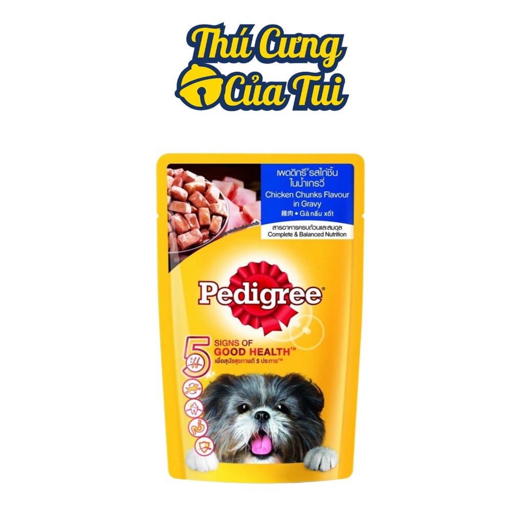 Thức Ăn Pate Mềm Cho Chó Con, Chó Lớn Pedigree Gói 130g - Thú Cưng Của Tui